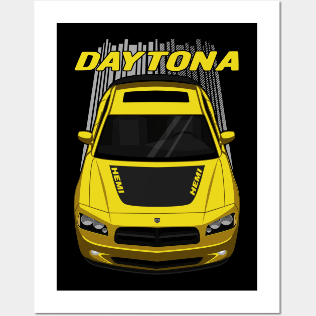 Custom Yellow Charger Daytona Wall Art by V8social